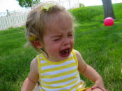 <div class="caption-credit"> Photo by: Monica Bielanko</div><div class="caption-title">Stop Crying!</div>Toddlers have trouble articulating their feelings. Your crying toddler might be sad, they might be scared, and they might be pissed you turned off their cartoon. Either way, they're expressing their emotions. As <a rel="nofollow noopener" href="http://www.cnn.com/2011/LIVING/07/12/dont.say.to.child.p/index.html" target="_blank" data-ylk="slk:CNN reports;elm:context_link;itc:0;sec:content-canvas" class="link ">CNN reports</a>, Debbie Glasser, Ph.D., and childhood expert says that telling a child to stop crying "can send the message that his emotions aren't valid -- that it's not okay to be sad or scared." <i><a rel="nofollow noopener" href="http://blogs.babble.com/toddler-times/2012/07/23/7-things-you-should-never-say-to-your-toddler/#stop-crying" target="_blank" data-ylk="slk:Learn what to say instead;elm:context_link;itc:0;sec:content-canvas" class="link ">Learn what to say instead</a></i> <br> <b><i><a rel="nofollow noopener" href="http://blogs.babble.com/toddler-times/2012/01/06/10-arguments-you-shouldnt-have-with-your-3-year-old/" target="_blank" data-ylk="slk:Related: 10 arguements you shouldn't have with your 3-year-old;elm:context_link;itc:0;sec:content-canvas" class="link ">Related: 10 arguements you shouldn't have with your 3-year-old</a></i></b>
