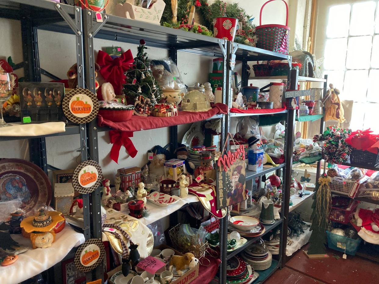 After Labor Day, holiday items always are a quick sale at Canton Preservation Society's Resale Store in the 1200 block of Tuscarawas Street W.