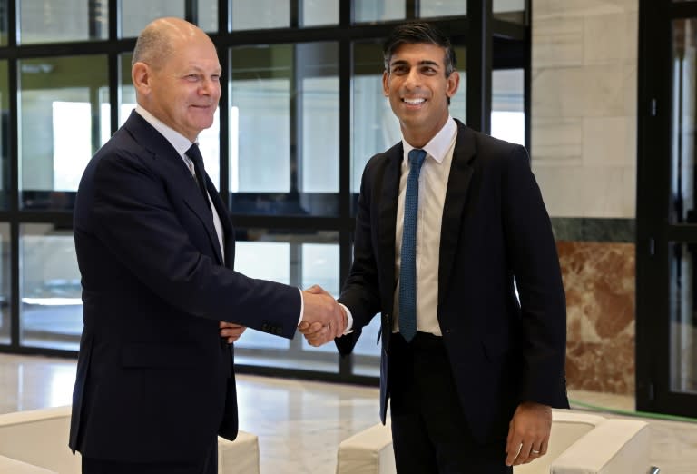 Bundeskanzler Olaf Scholz (SPD) empfängt den britischen Premierminister Rishi Sunak zu Gesprächen im Berliner Kanzleramt. Dabei soll es unter anderem um die Kriege in der Ukraine und im Nahen Osten gehen. (Thomas COEX)