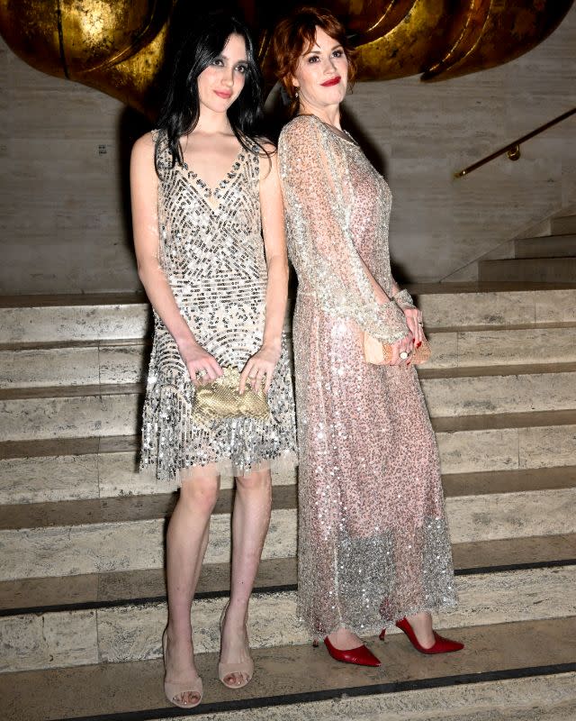 Mathilda Ereni Gianopoulos and Molly Ringwald at the American Ballet Theatre’s 2023 Fall Gala held at the David A. Koch Theater at Lincoln Center on October 24, 2023 in New York, New York. (Photo by Daniel Zuchnik/WWD via Getty Images)