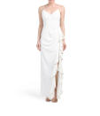 <p>V-neck Side Ruffle Gown, $180,<a rel="nofollow noopener" href="https://tjmaxx.tjx.com/store/jump/product/women-women-dresses-wedding-bride/V-neck-Side-Ruffle-Gown/1000347712?colorId=NS4484166&pos=1:12&N=2497926153" target="_blank" data-ylk="slk:tjmaxx.tjx.com;elm:context_link;itc:0;sec:content-canvas" class="link "> tjmaxx.tjx.com</a> </p>