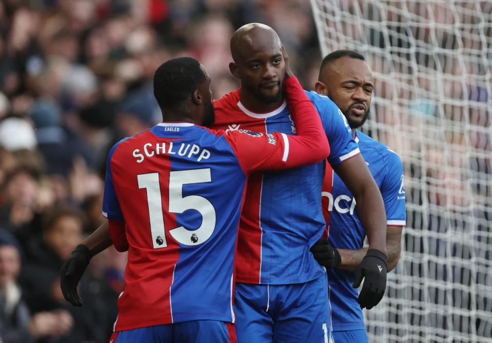 Substitute Jean-Philippe Mateta gave Crystal Palace the lead from the penalty spot (REUTERS)