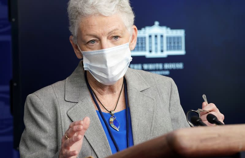 FILE PHOTO: McCarthy speaks about the climate at the White House in Washington