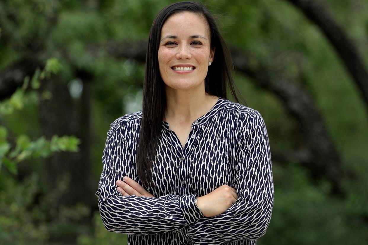 Mandatory Credit: Photo by Eric Gay/AP/Shutterstock (9792637a) Gina Ortiz Jones, the Democratic nominee for a House seat in West Texas, poses for a photo, in San Antonio, Texas. Jones, an Air Force veteran will face Republican Rep. Will Hurd. Currently, only four of 535 lawmakers are both women and veterans. Women with military experience _ many of them combat veterans _ are among the record number of female candidates running for office this year Women 2018 Veterans, San Antonio, USA - 10 Aug 2018