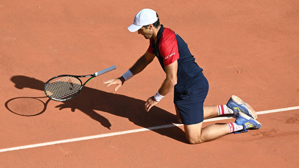 Pablo Andujar, pictured here after beating Dominic Thiem at the French Open.