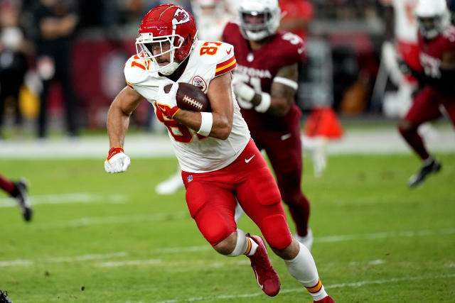 Schultz] Travis Kelce is OUT for tonight's season opener vs the Lions, per  sources. I'm told the Chiefs' All-Pro TE made a strong push to play after  this morning's workout, but the