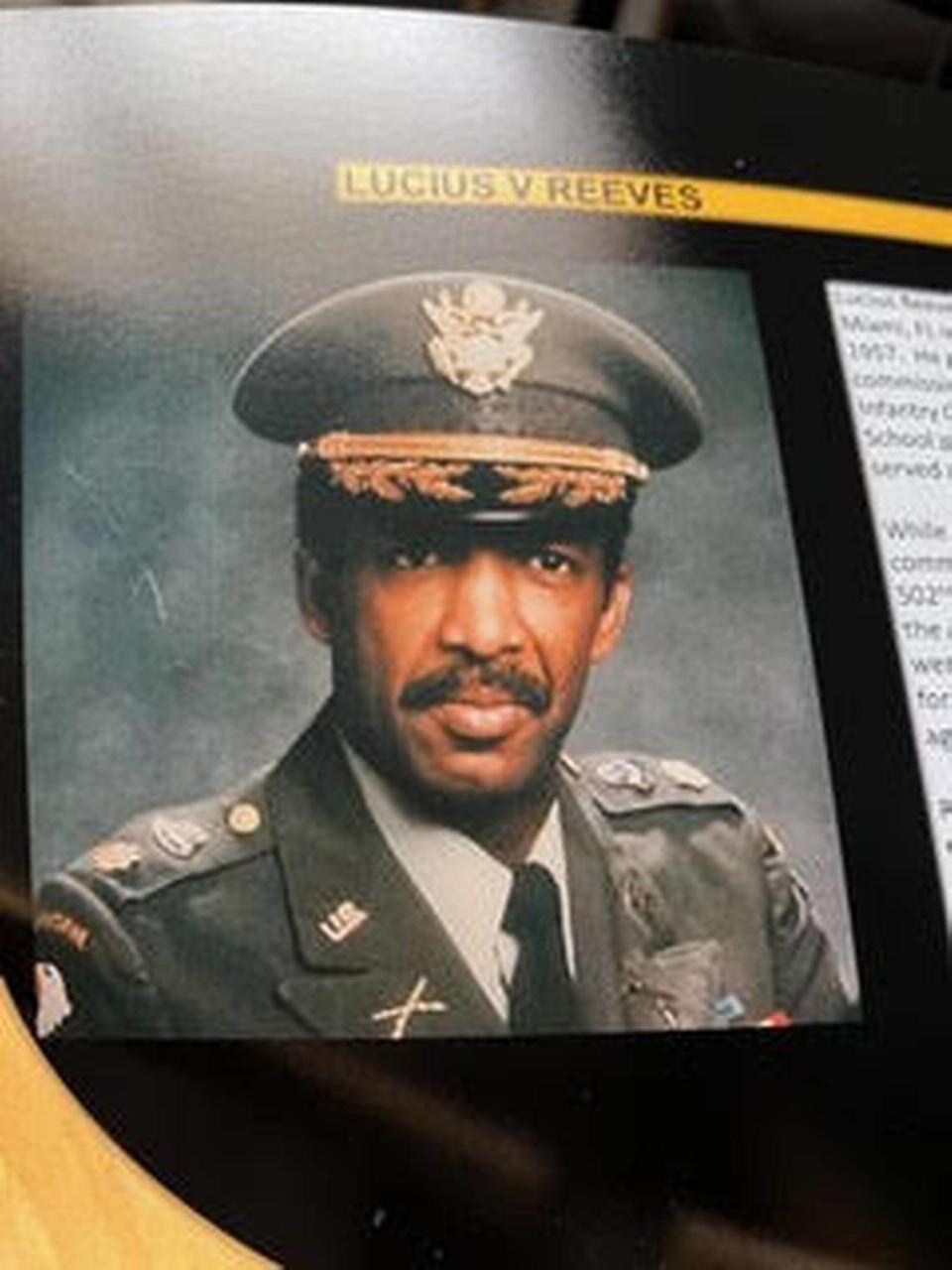retired U.S. Army Maj. Lucius V. “Peanut” Reeves.