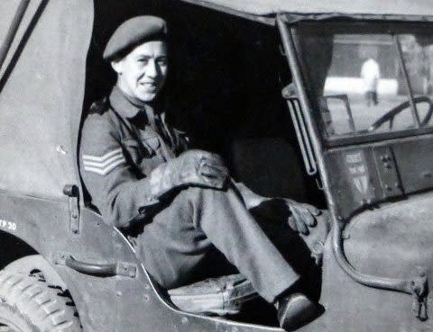 Paul Clark in his jeep in Allied-Occupied Vienna, 1946 - Courtesy Paul Clark