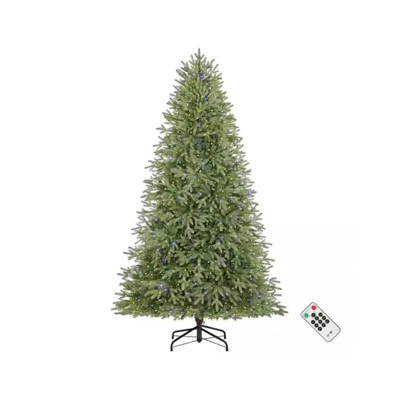 Home Accents Holiday 7.5 ft. Pre-Lit LED Jackson Noble Artificial Christmas Tree