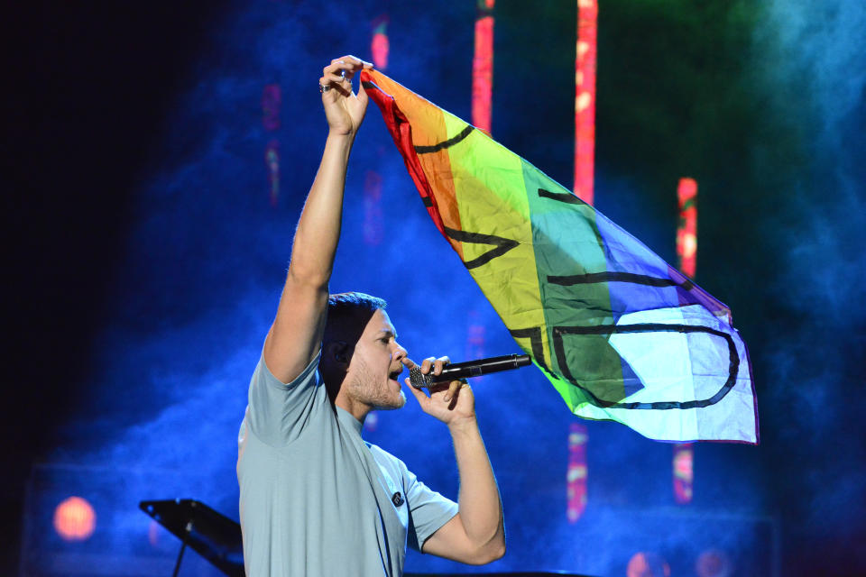 Dan Reynolds performs at the 2019 LoveLoud Festival. (Photo: Jerod Harris/Getty Images for LOVELOUD Festival)