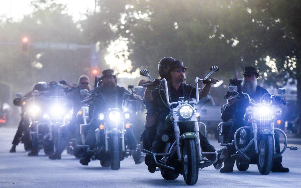 Motorcyclists ride down Lazelle Street during the 80th Annual Sturgis Motorcycle Rally in Sturgis, South Dakota - Michael Ciaglo /Getty Images