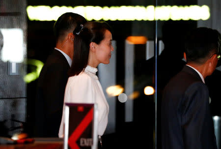 Kim Yo Jong, sister of North Korea's leader Kim Jong Un, visits The Marina Bay Sands hotel in Singapore, June 11, 2018. REUTERS/Edgar Su