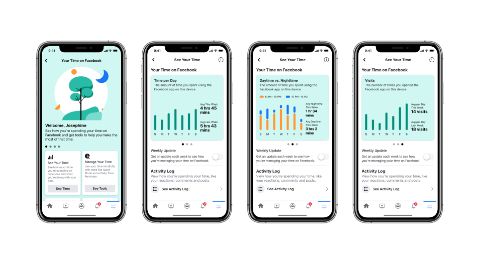 Facebook is adding more detailed statistics to its time spent dashboard.