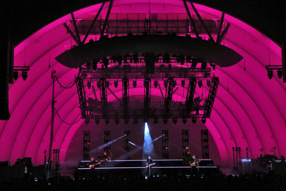 Death Cab for Cutie performs to a sold-out crowd at the Hollywood Bowl on Sunday, Oct. 15.