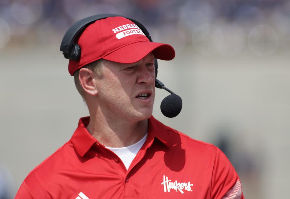 Nebraska coach Scott Frost watches his Cornhuskers against Illinois last season. RON JOHNSON/USA Today Sports