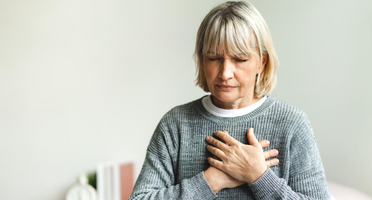 Woman having cardiac arrest