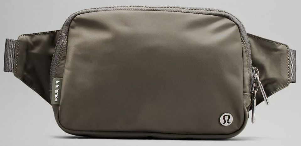 gray/green belt bag