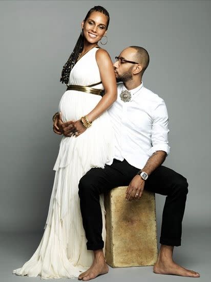 Alicia Keys and husband Swizz Beatz are expecting their second child. He shared this picture on his Instagram account July 31. 