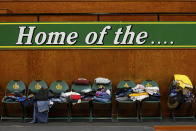 Donated clothes are shown at a temporary Red Cross shelter set up at the Darrington Community Center Monday, March 24, 2014, in Darrington, Wash. (AP Photo /The Herald, Sofia Jaramillo)