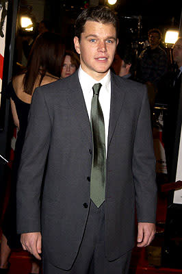Matt Damon at the Westwood premiere of Warner Brothers' Ocean's Eleven