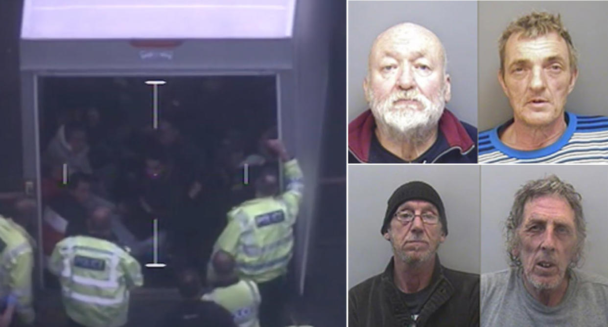 Four men, right, have been jailed for smuggling Vietnamese nationals into the UK (Devon and Cornwall Police)