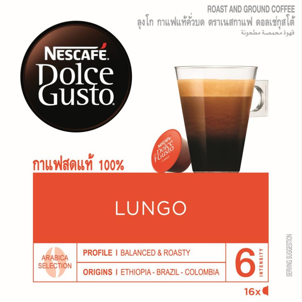 NESCAFÉ® Dolce Gusto® Lungo Coffee Capsules 16 Servings. (Photo: Shopee SG)