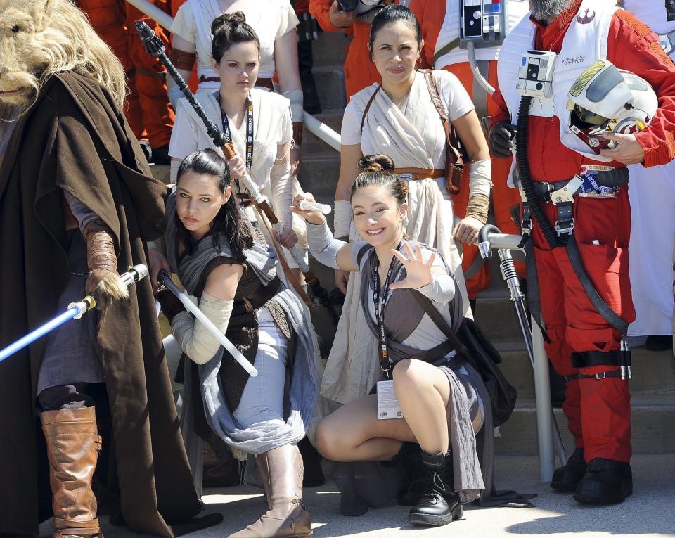 Rey from Star Wars cosplayers