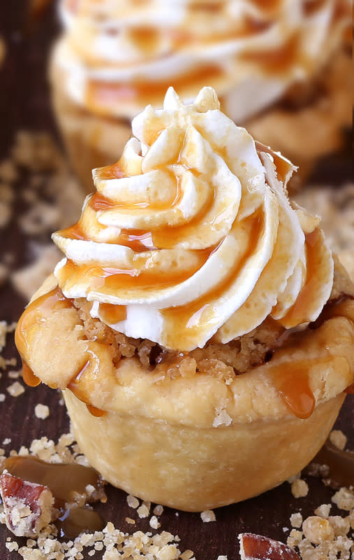 <p>Sugar Apron</p><p>When you don’t feel like having an apple pie then these apple pie cupcakes are just the best alternative that you can get. </p><p><strong>Get the recipe: <a href="https://sugarapron.com/2018/09/10/apple-pie-cupcakes/" rel="nofollow noopener" target="_blank" data-ylk="slk:Apple Pie Cupcakes;elm:context_link;itc:0;sec:content-canvas" class="link "><em>Apple Pie Cupcakes</em></a></strong></p>