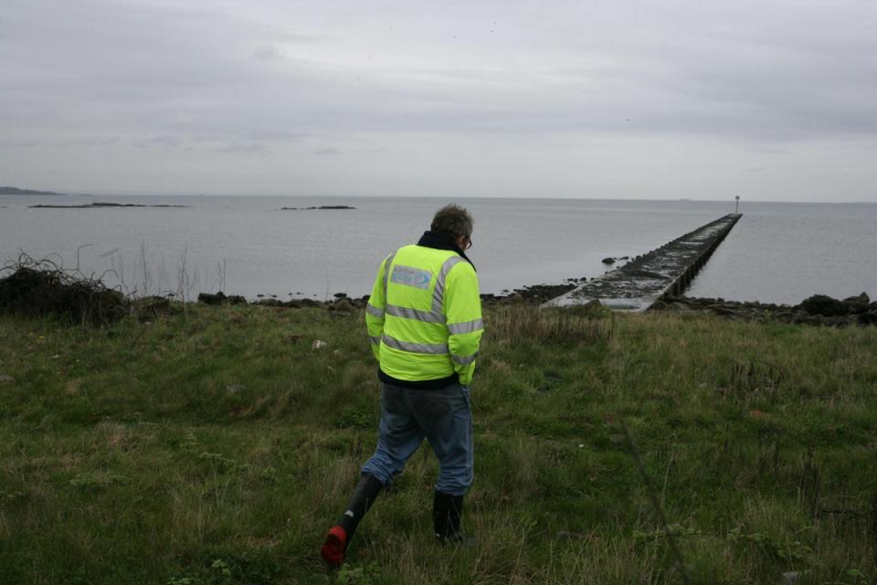 A sewage outflow pipe at Seafield beach, Scotland (PA) (PA Archive)