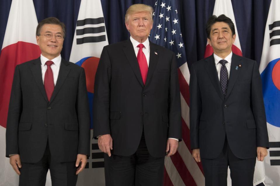 U.S. South Korea Japan leaders