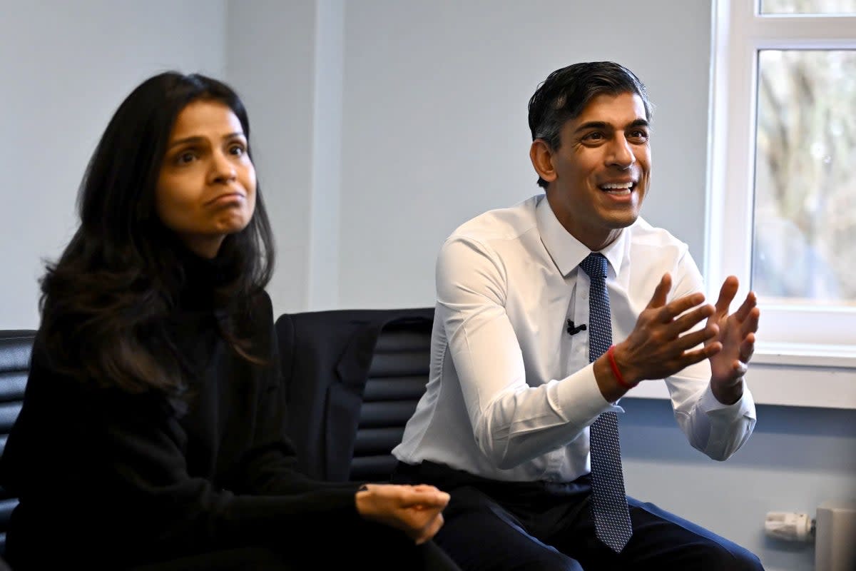 Prime Minister Rishi Sunak and his wife Akshata Murthy (Ben Stansall/PA) (PA Wire)