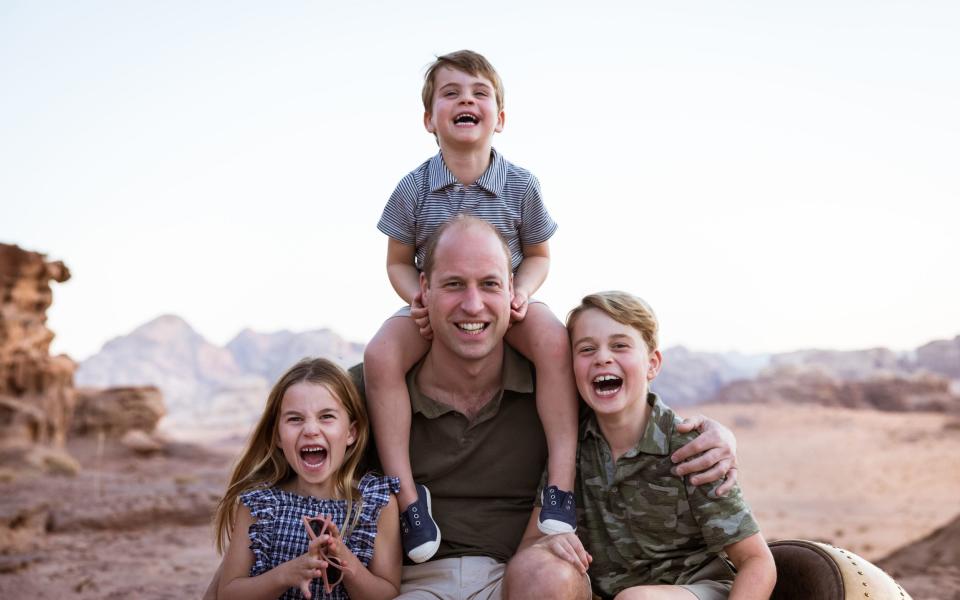 The Cambridges authorise a small number of photos of their children each year - Kensington Palace/PA