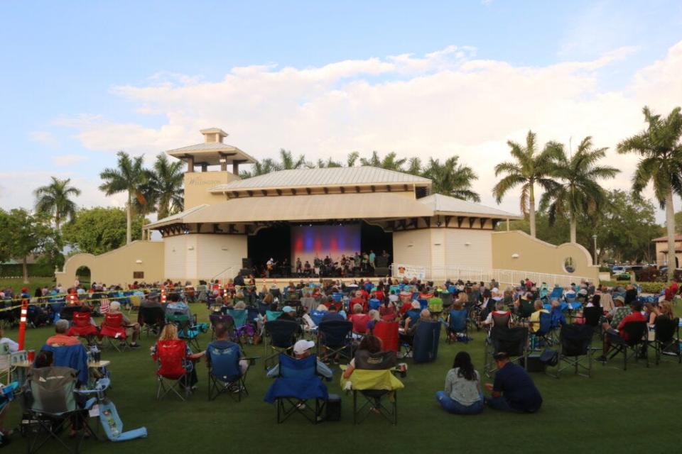 Dirty Work, a Steely Dan tribute band, was among several tribute bands to play earlier in the summer at the Wellington Amphitheatre.