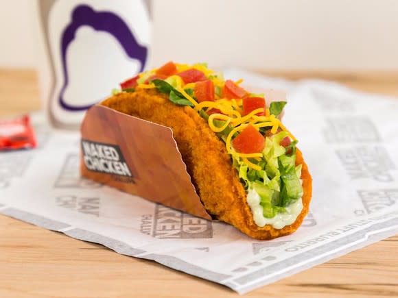 Taco Bell's Naked Chicken Chalupa sandwich.