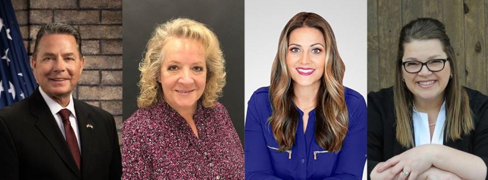 California Assembly District 1 candidates in the Presidential Primary Election on March 5, 2024. Left to right: Mark Mezzano, Melissa Hunt, Tenessa Audette and Heather Hadwick.