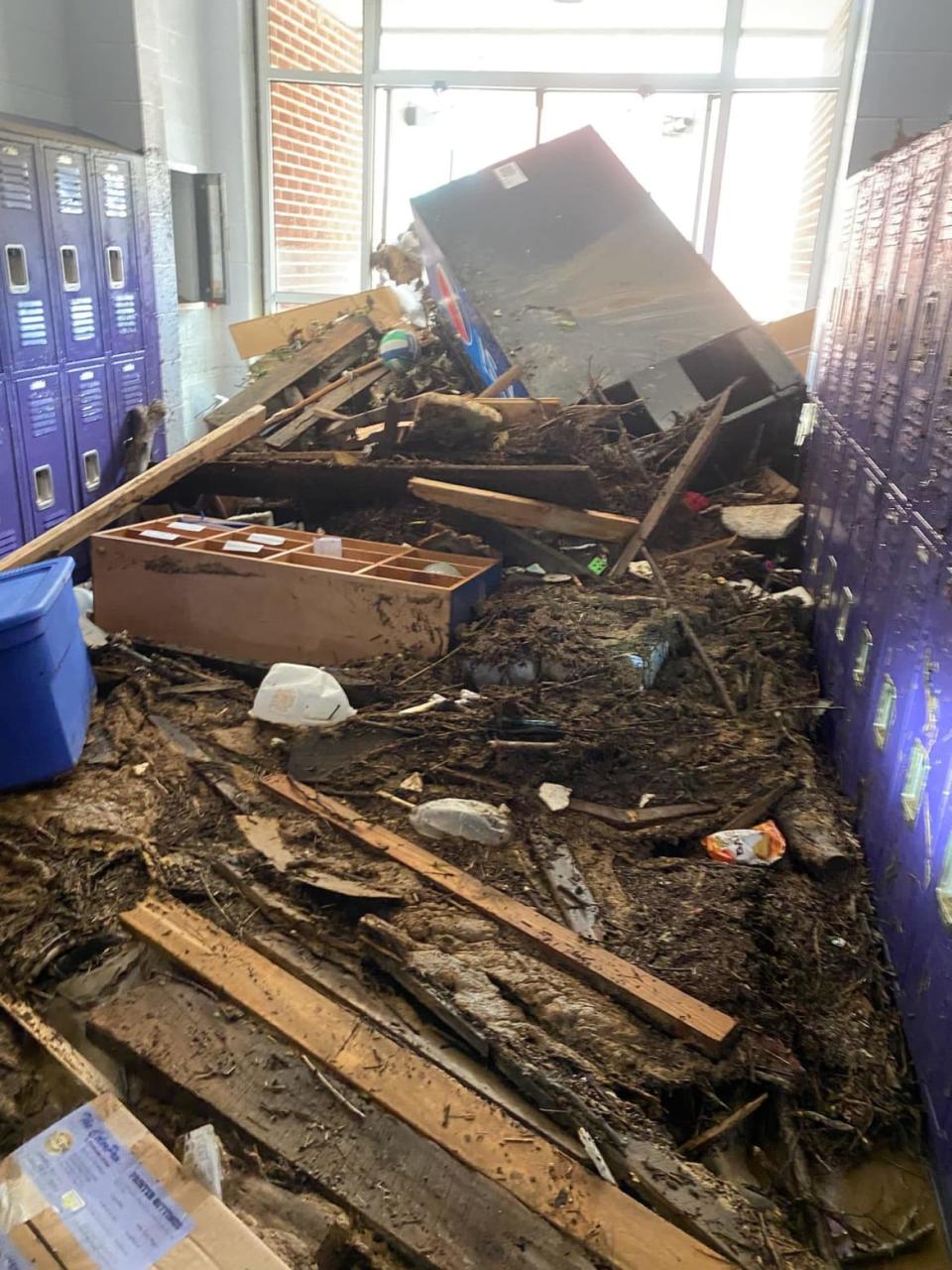 <div class="inline-image__caption"><p>Buckhorn School in Perry County, Kentucky has been severely damaged in the flooding.</p></div> <div class="inline-image__credit">Meteorologist Adam Burniston on Facebook</div>