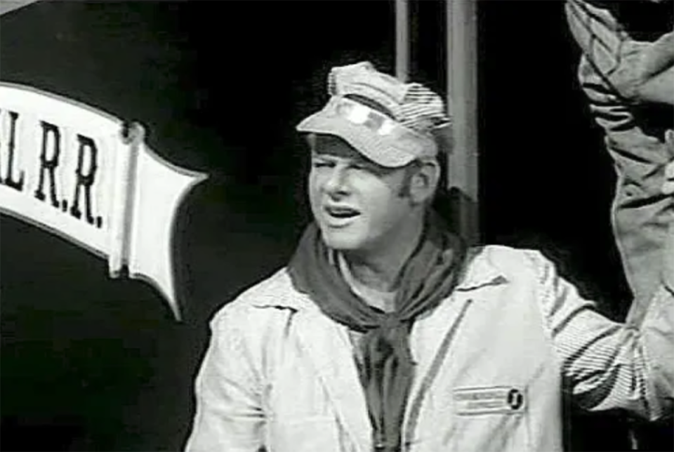 Alan Hale Jr as Casey Jones in the 1957 to 1958 series of the same name