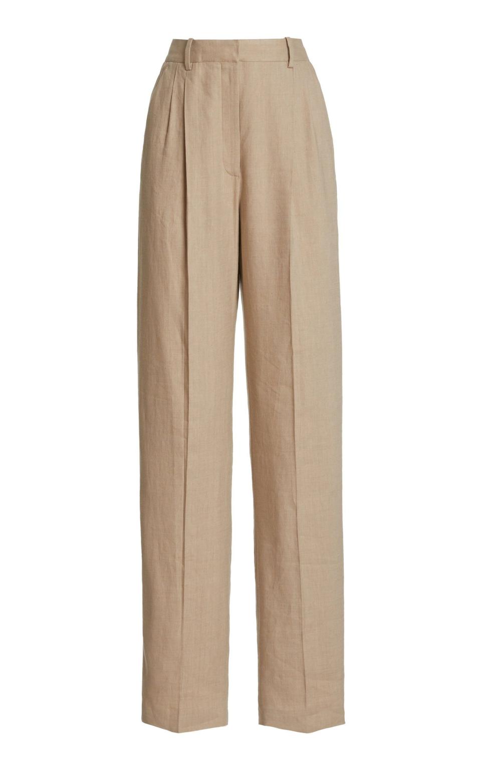 5) Cosmos High-Rise Linen-Blend Pants