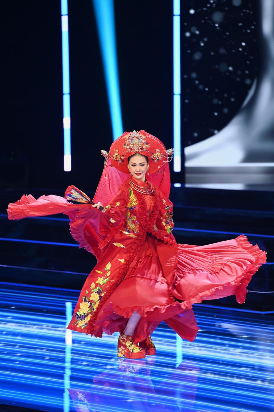 Miss Vietnam 2023 participates in the Miss Universe National Costume Contest.