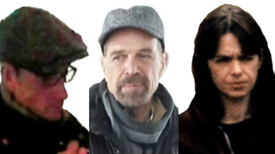 Images believed to be of ex-Baader-Meinhof Group members Burkhard Garweg, left, Ernst-Volker Staub and Daniela Klette, released by the Lower Saxony State Criminal Police Office in 2016. - Lower Saxony State Criminal Police Office