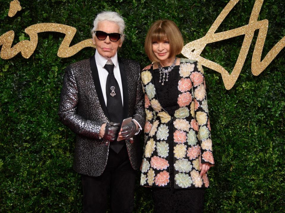 karl lagerfeld and anna wintour