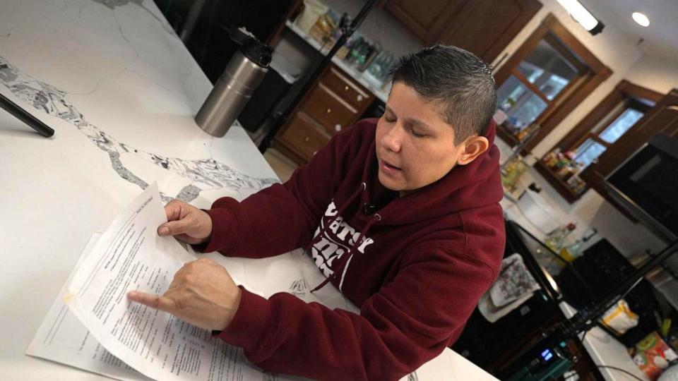 PHOTO: Annabel Reyes, a Navy veteran living in central Massachusetts, was kicked out of the military in 2009 for being gay. She is still fighting to receive full access to benefits earned by her service.  (ABC News)
