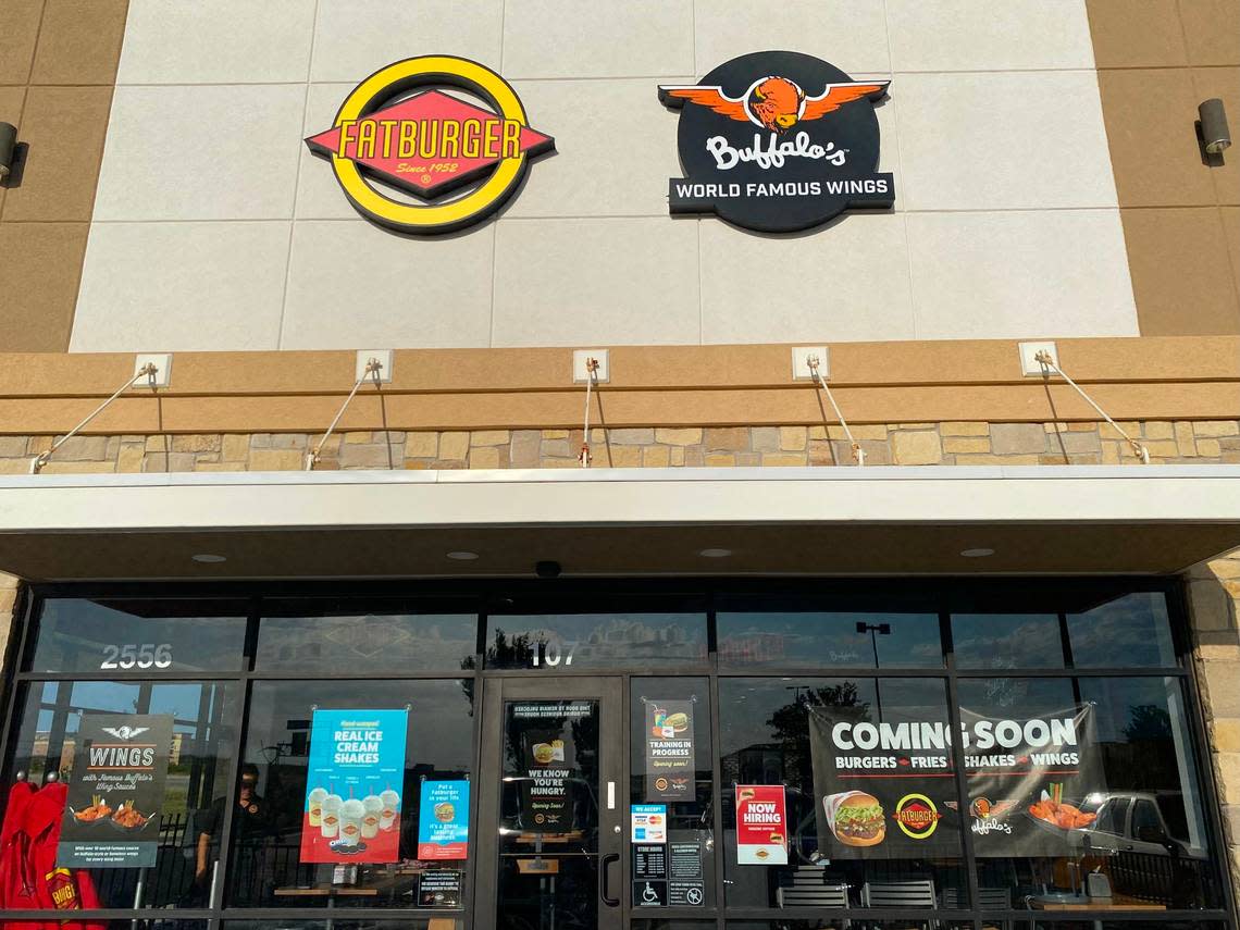 Wichita’s new Fatburger & Buffalo’s Express is tucked into the corner of the Wichita Crossing Center, just north of Academy Sports.