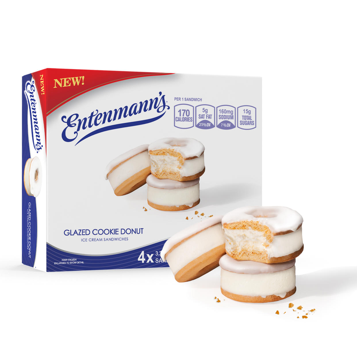 Entenmann's Glazed Cookie Donut Ice Cream Sandwiches (Entenmann's)