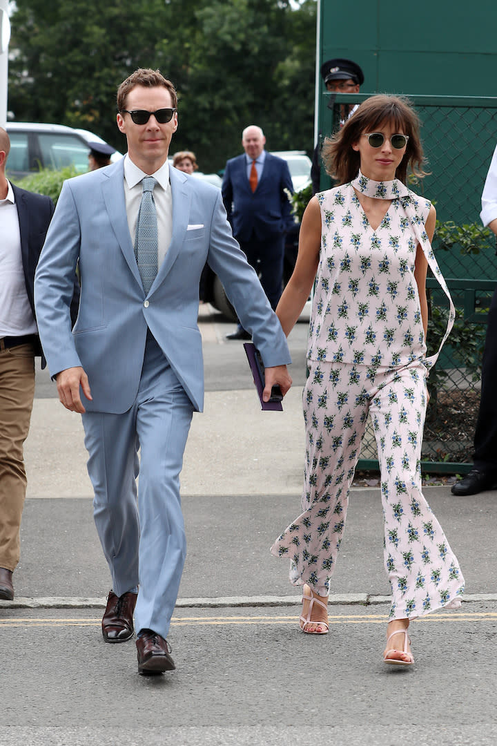 Day 13 of Wimbledon 2019: Benedict Cumberbatch and Sophie Hunter