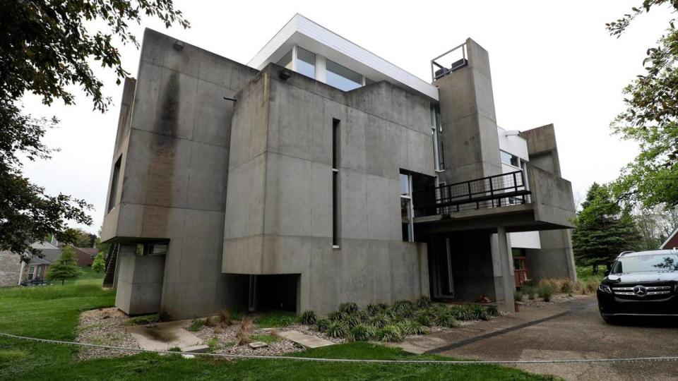 The Miller House off of Chilesburg Road, built by architect José Oubrerie in the late 1980’s and currently owned by Jennifer McClure, will go for virtual auction on May 26th. May 5, 2021.