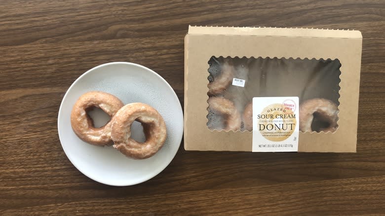 Trader Joe's sour cream glazed donuts