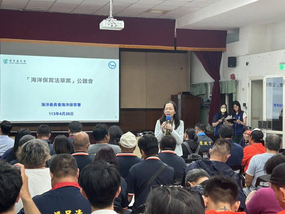 海保署長黃向文親自出席海保法草案第五場公聽會。攝影：陽雨山