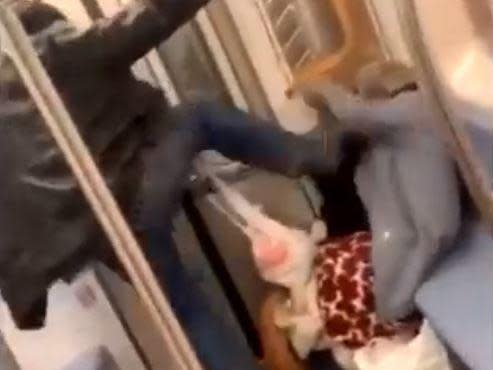 New York subway attack suspect arrested after footage of woman being kicked goes viral