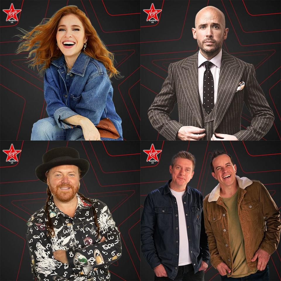 angela scanlon, tom allen, leigh francis, dick and dom, virgin radio